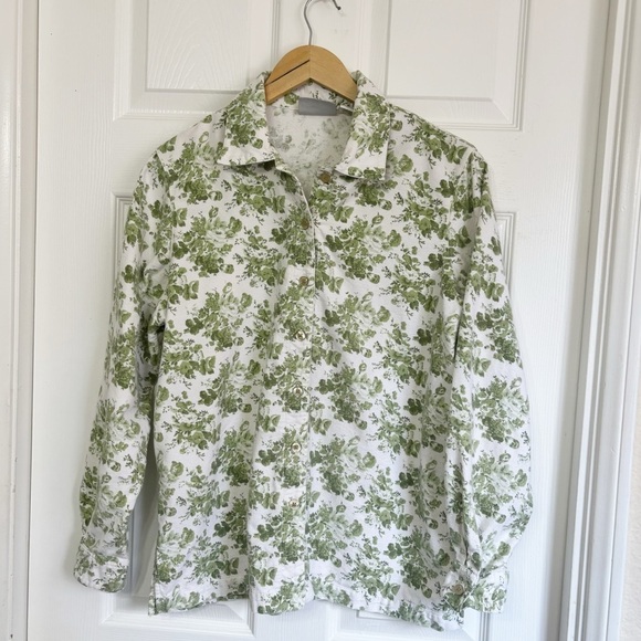 Blair Tops - Blair vintage green floral button shirt